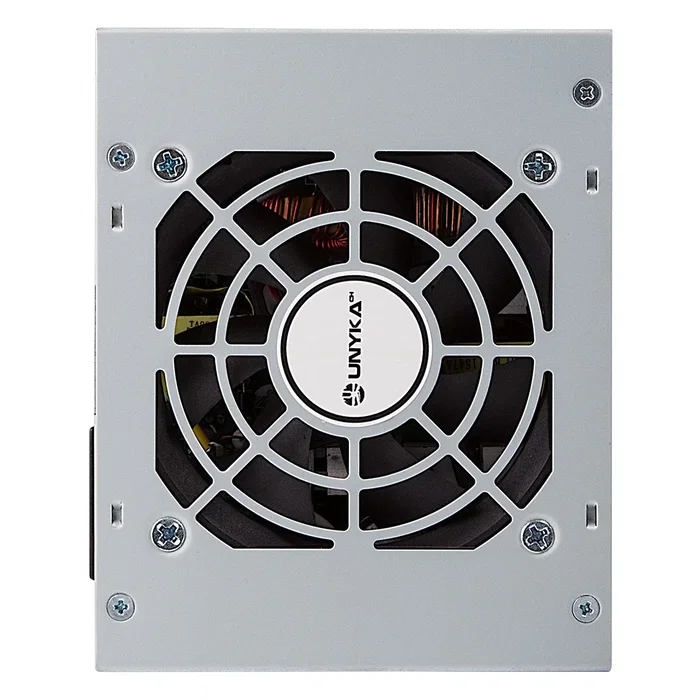 UNYKAch Fuente de Alimentación 52002 SFX 300W 85% Eficiencia, ATX 20+4 Pin, Protección OVP/OCP/SCP, Ventilador 8cm, Plata
