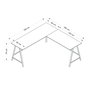 Hanah Home Team L Escritorio de Estudio Dore 180cm x 76cm x 60cm