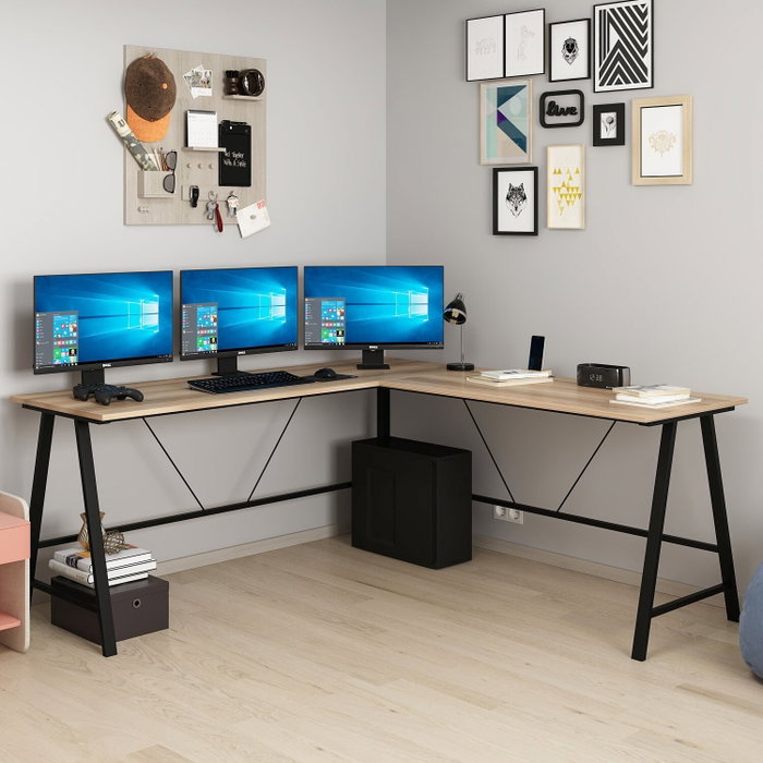 Hanah Home Team L Escritorio de Estudio Dore 180cm x 76cm x 60cm