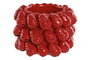DKD Home Decor Jarrón de Gres Frambuesas Rojo