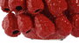 DKD Home Decor Jarrón de Gres Frambuesas Rojo