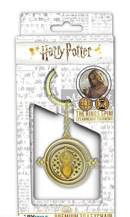 Abysse Llavero Harry Potter Giratiempo 3D Premium con Reloj de Arena - Réplica de Hermione Granger