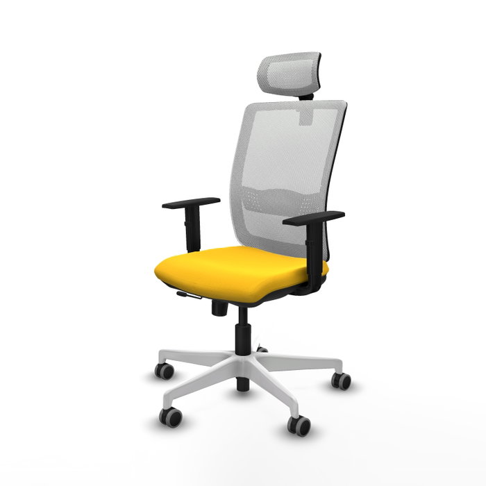 PIQUERAS Y CRESPO Silla de oficina Haches Amarillo y Blanco PIQUERAS Y CRESPO Silla de oficina Haches Amarillo y Blanco