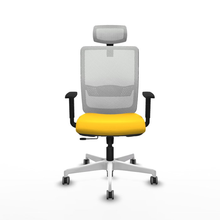 PIQUERAS Y CRESPO Silla de oficina Haches Amarillo y Blanco PIQUERAS Y CRESPO Silla de oficina Haches Amarillo y Blanco