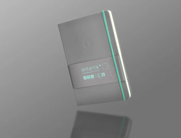 Antartik Cuaderno A5 Tapa Dura Hojas Puntos Gris y Turquesa 100 Hojas 80gr FSC