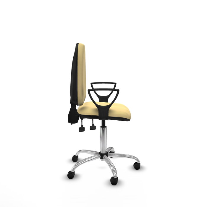 PIQUERAS Y CRESPO Silla de oficina Aýna color Crema con base cromada PIQUERAS Y CRESPO Silla de oficina Aýna color Crema con base cromada