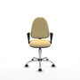 PIQUERAS Y CRESPO Silla de oficina Aýna color Crema con base cromada