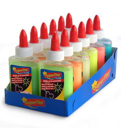 Cola Brillo Oscuridad Supertite Bote De 100Ml 6 Colores Surtidos Expositor De 12