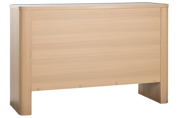 DKD Home Decor Tavertine top Cómoda 6 Cajones Estilo Moderno Gris Claro Natural Marmol Mdf 120x40x80 cm