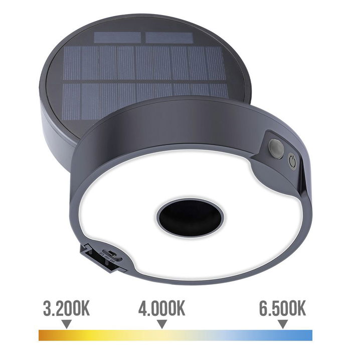 Edm Aplique Solar Estaca 4W 500 Lm con Sensor de Presencia y 3 Colores de Luz (Cálida, Día, Fría) IP54 Edm Aplique Solar Estaca 4W 500 Lm con Sensor de Presencia y 3 Colores de Luz (Cálida, Día, Fría) IP54