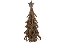 DKD Home Decor Figura Navidad Alpina Natural 20 x 40 x 20 cm (2 Unidades)