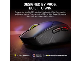 Corsair Ratón Inalámbrico Sabre Pro V2 CH-931G000-WW Ultraligero 8000Hz 33000 DPI Negro