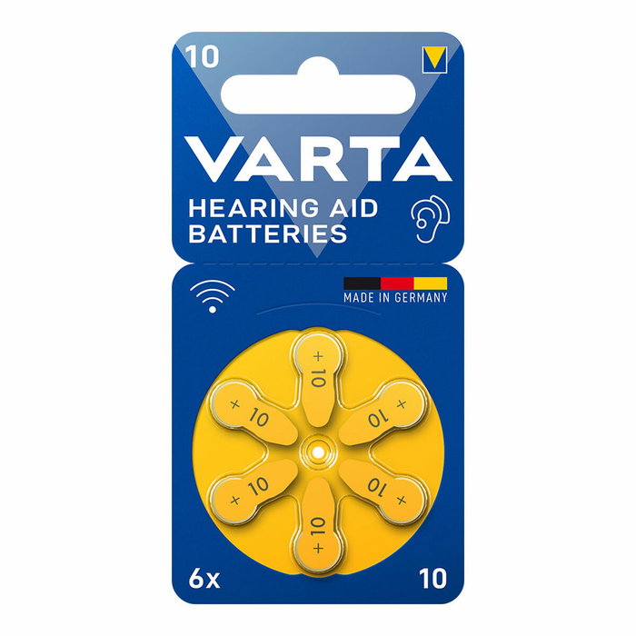 Varta Baterías para Audífonos Tipo 10, Pack de 6 unidades