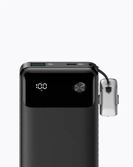 Anker A1388G11 Powerbank Batería Externa 10000 mAh Negro Carga Rápida 22.5W con Pantalla y USB-C