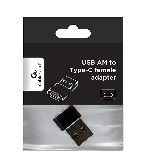 GEMBIRD Adaptador A-USB2-AMCF-02 USB A a USB C Hembra Negro