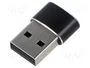 GEMBIRD Adaptador USB 2.0 de USB A macho a USB C hembra Negro