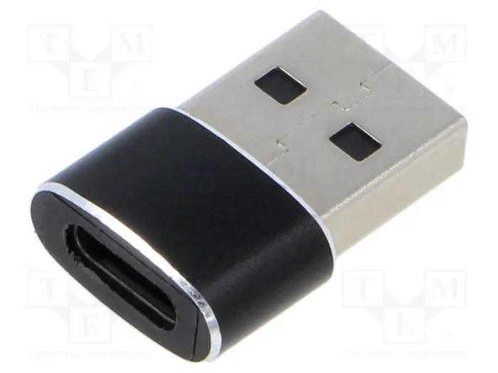 GEMBIRD Adaptador USB 2.0 de USB A macho a USB C hembra Negro