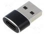 GEMBIRD Adaptador USB 2.0 de USB A macho a USB C hembra Negro