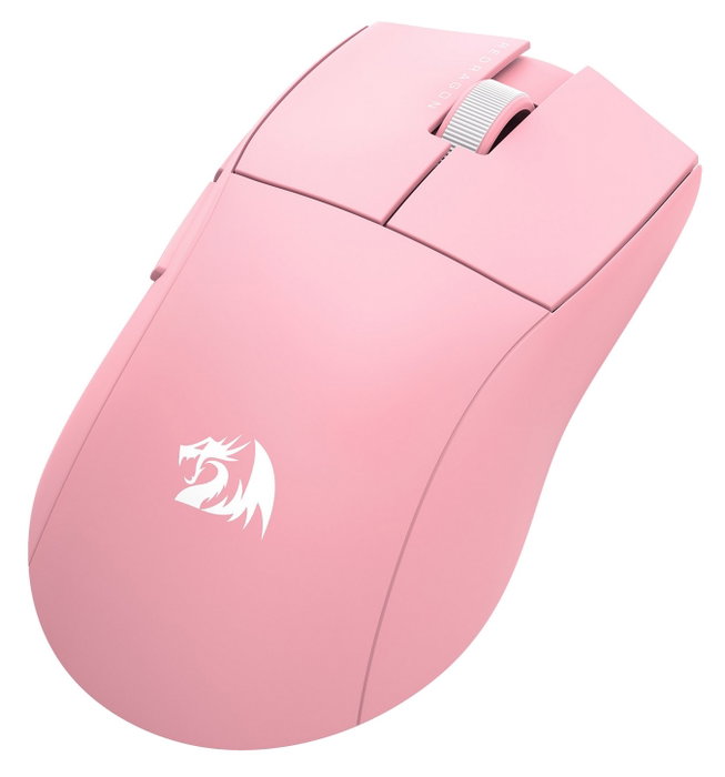 Redragon M916P-LIT-1K Ratón Láser Inalámbrico Gaming Color Rosa 8000 DPI USB-C Recargable