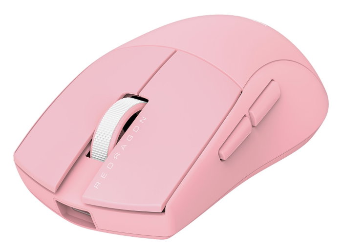 Redragon M916P-LIT-1K Ratón Láser Inalámbrico Gaming Color Rosa 8000 DPI USB-C Recargable