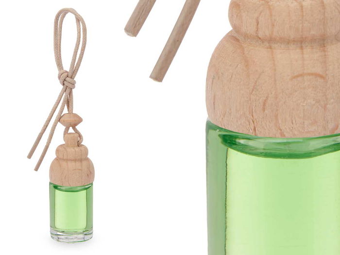 Acorde Ambientador de Coche Bambu, Fragancia Verde, 8 ml, Vidrio, Dimensiones 2.5 x 6 x 2.5 cm (Set de 24)
