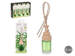 Acorde Ambientador de Coche Bambu, Fragancia Verde, 8 ml, Vidrio, Dimensiones 2.5 x 6 x 2.5 cm (Set de 24)
