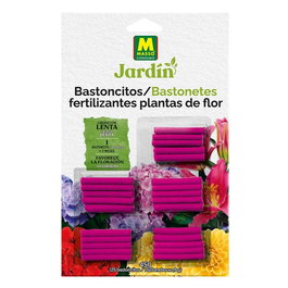 Massó - Bastoncitos fertilizantes para plantas verdes de interior y exterior - 25 uds - NPK 6-8-12 + 3% Mg con hierro, abono de liberación lenta para 3 meses