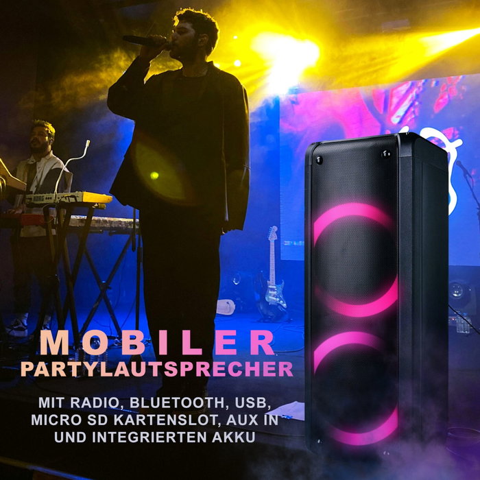Reflexion PS09BT Altavoz portátil para fiestas 500 W Negro