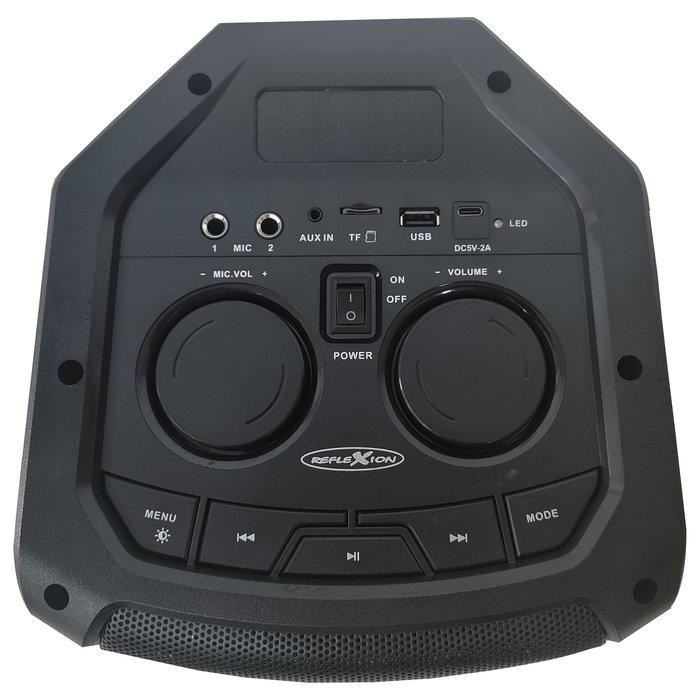 REFLEXION PS09BT Altavoz portátil estéreo torre 500W Bluetooth 5.0 Negro