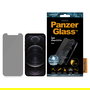 PanzerGlass Protector de Pantalla de Privacidad Vidrio Templado para Apple iPhone 12 y 12 Pro, Standard Fit, Aplicación en Seco, Anti-Huellas, Tecnología Super+