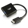 C2G 41350 Adaptador HDMI a VGA (D-Sub) Macho/Hembra - Cable de 0.203 m - Convierte Video hasta 1920x1080 (1080p) para Chromebook o Portátil - Negro