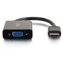 C2G 41350 Adaptador HDMI a VGA (D-Sub) Macho/Hembra - Cable de 0.203 m - Convierte Video hasta 1920x1080 (1080p) para Chromebook o Portátil - Negro