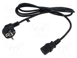 POS Cable de alimentación H03VV-F 3x0,75mm2 1,8m negro