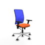 PIQUERAS Y CRESPO Silla de oficina Motilla con mecanismo Sincro/Traslack, Naranja y Azul