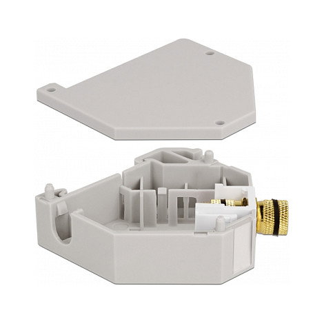 DeLOCK Adaptador de carril DIN con módulo Keystone y borne de conexión 87162 DeLOCK Adaptador de carril DIN con módulo Keystone y borne de conexión 87162