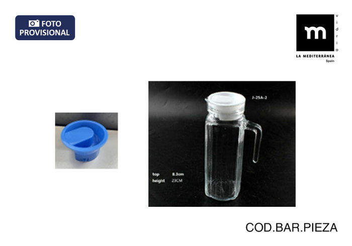 Inde Jarra de Vidrio con Tapa Chrystie 1000cc (12 Unidades) Inde Jarra de Vidrio con Tapa Chrystie 1000cc (12 Unidades)
