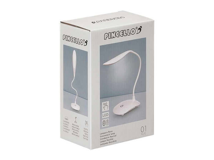 Pincello Flexo Led Alargado 10 cm x 25 cm x 24.5 cm Blanco (Set de 12)