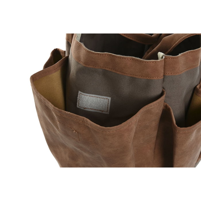 DKD Home Decor Bolso de Algodón Canvas Verde para Herramientas 47x18x27 cm