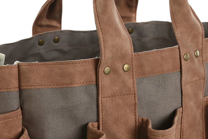 DKD Home Decor Bolso Terraza Y Jardin Verde 47 x 27 x 18 cm Algodon Canvas Poliester