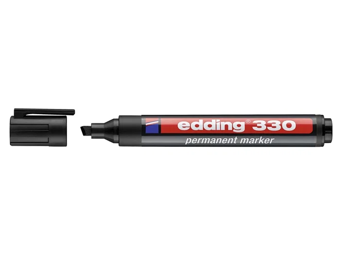 Edding Marcador Permanente 330 Punta Biselada Negro (Set de 10) (Set de 10)