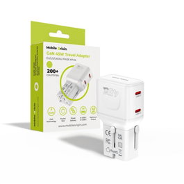 Mobile Origin Adaptador de Viaje GaN 45 W PW26 Blanco