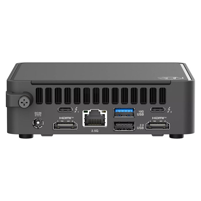 ASUS NUC 15 Pro RNUC15CRKC700000 Mini PC Barebone con Intel Core Ultra 7 240H, 16 hilos, Intel Arc 140T, Wi-Fi 7, DDR5-SDRAM, M.2 SSD, 120W