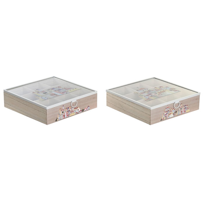 DKD Home Decor Caja de Infusiones Casitas Surtido de 2 Unidades