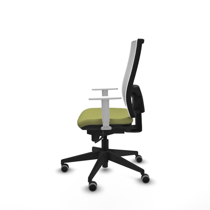 PIQUERAS Y CRESPO Silla de oficina Horna con mecanismo Sincro, Verde oliva y Blanco PIQUERAS Y CRESPO Silla de oficina Horna con mecanismo Sincro, Verde oliva y Blanco