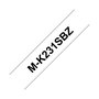 Brother MK231SBZ Cinta TZE Negro sobre Blanco 9mm, Tipo M para PT-M95 y PT-90, Transferencia Térmica, 8m