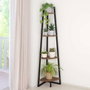 Max Home Estantería Esquina 4 Baldas 30x30xH135 cm Hierro y Madera MDF
