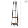 Max Home Estantería Esquina 4 Baldas 30x30xH135 cm Hierro y Madera MDF