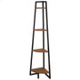 Max Home Estantería Esquina 4 Baldas 30x30xH135 cm Hierro y Madera MDF