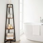 Max Home Estantería Esquina 4 Baldas 30x30xH135 cm Hierro y Madera MDF