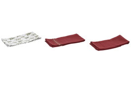 DKD Home Decor Paño Navidad Alpina Verde Rojo Algodón 0.2 x 40 x 60 cm Set 3 Piezas